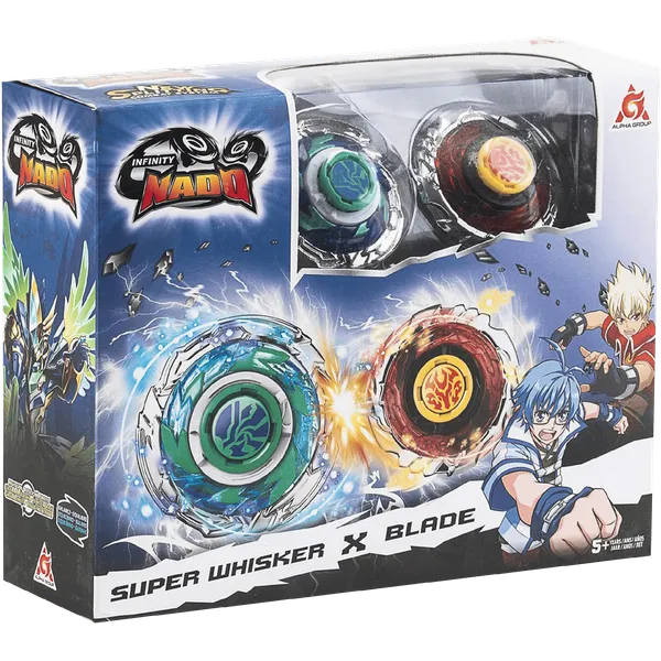Set Juguete Lanzador de 2 BeyBlade Infinity Nado Battle Series Sp Ed Flame & Sp Ed Delver Mecha